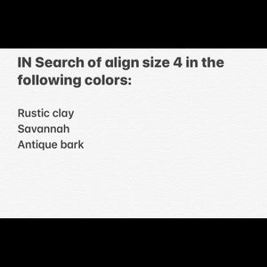 IN SEARCH OF LULULEMON ALIGNS SIZE 4